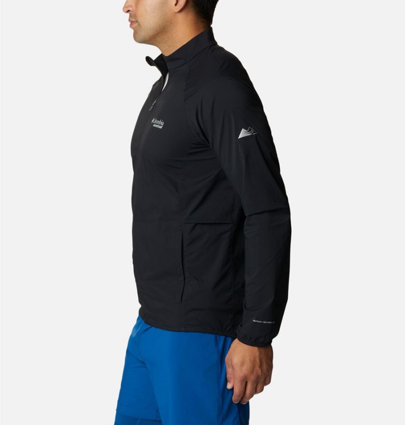 Black Columbia Endless Trail Wind Shell Jacket Men's Windbreaker | 98560XYZG