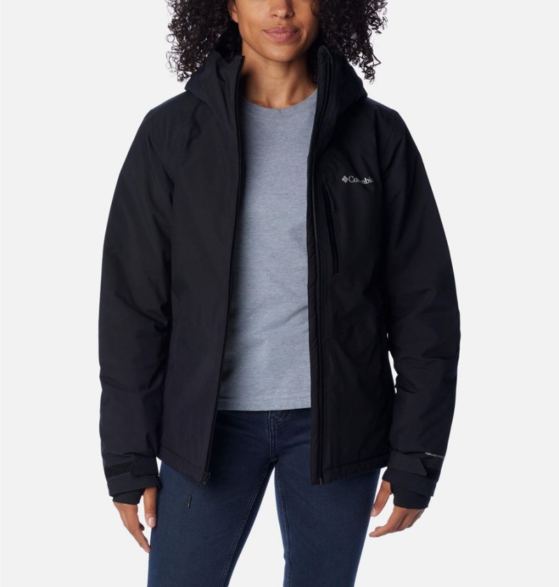 Black Columbia Explorer's Edge Insulated Women's Puffer Jacket | 94367BKCU