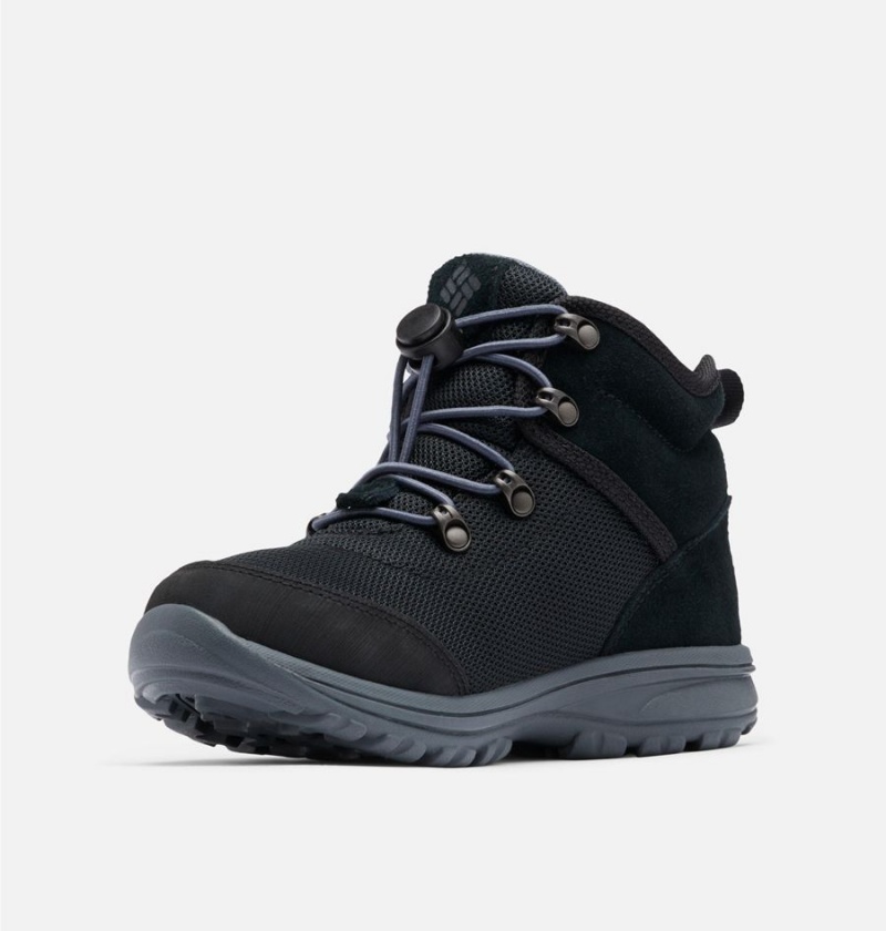 Black Columbia Fairbanks Mid Kids' Boots | 84359TMOX