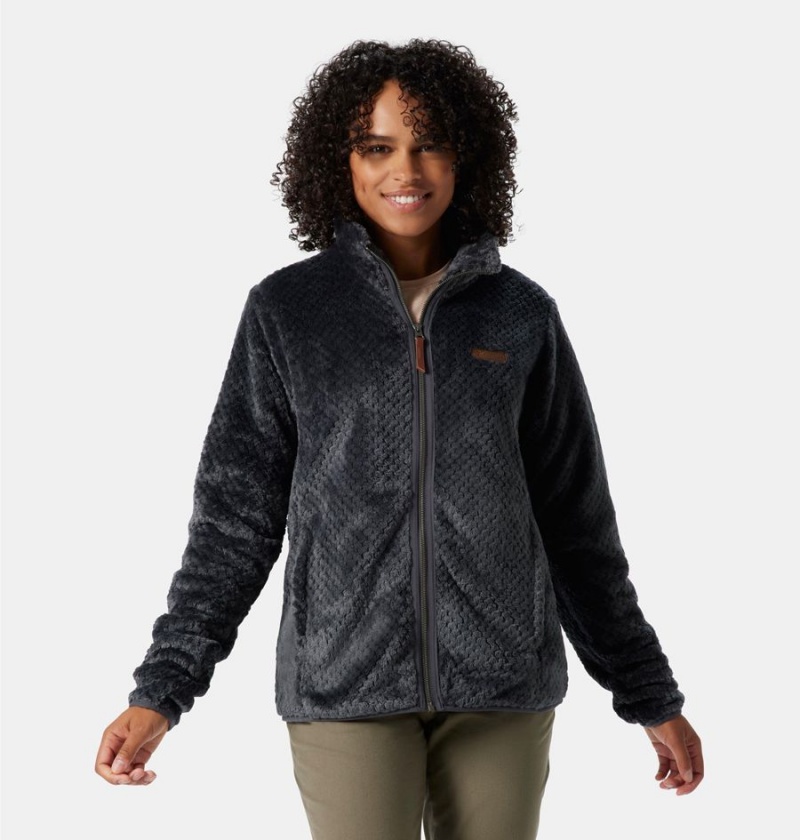 Black Columbia Fire Side II Sherpa Full Zip Women\'s Fleece Jacket | 48931OJNL