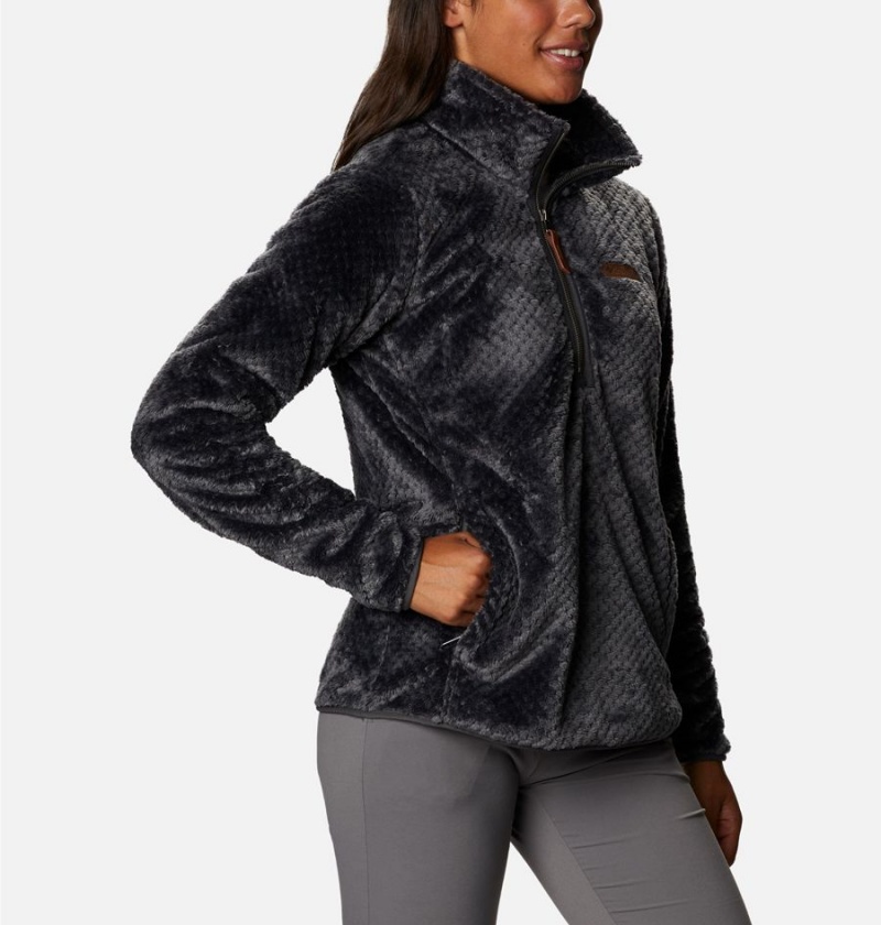 Black Columbia Fire Side Quarter Zip Sherpa Fleece Women's Pullover | 70286BWSO