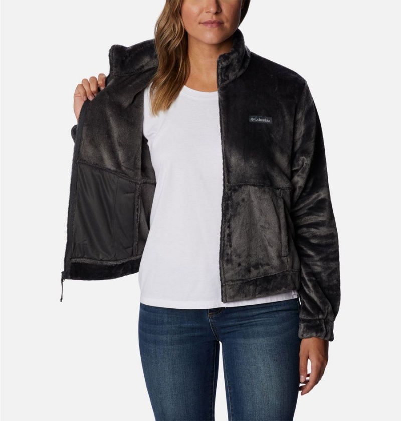 Black Columbia Fireside Full Zip Women's Fleece Jacket | 42678AFYI