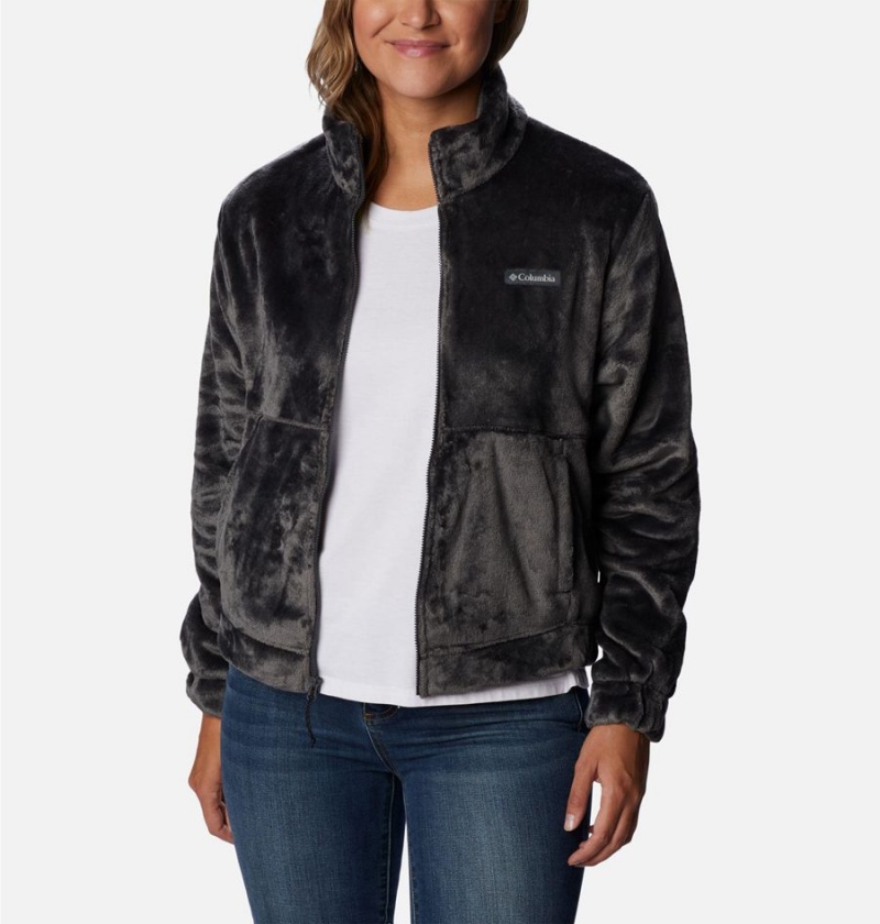 Black Columbia Fireside Full Zip Women's Fleece Jacket | 42678AFYI