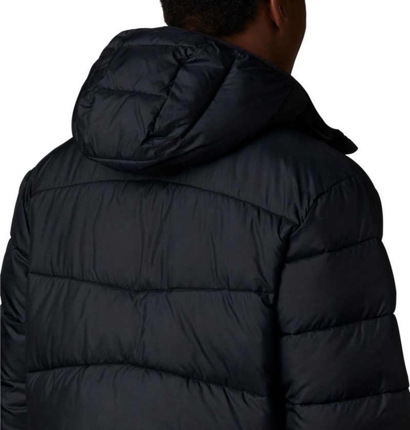 Black Columbia Fivemile Butte Hooded Insulated Men's Puffer Jacket | 08965CSUG