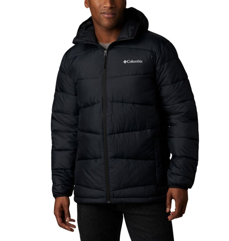 Black Columbia Fivemile Butte Hooded Insulated Men\'s Puffer Jacket | 08965CSUG