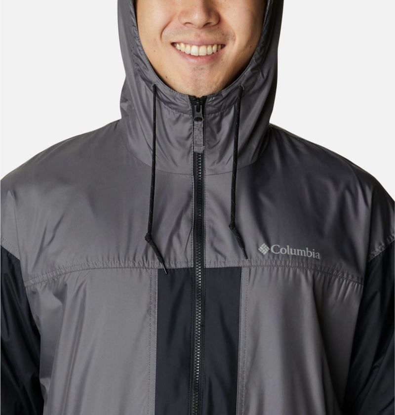 Black Columbia Flash Challenger Lined Men's Windbreaker | 51290CXMT