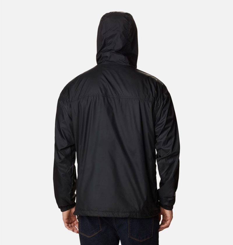 Black Columbia Flash Challenger Lined Men's Windbreaker | 20438MBYP