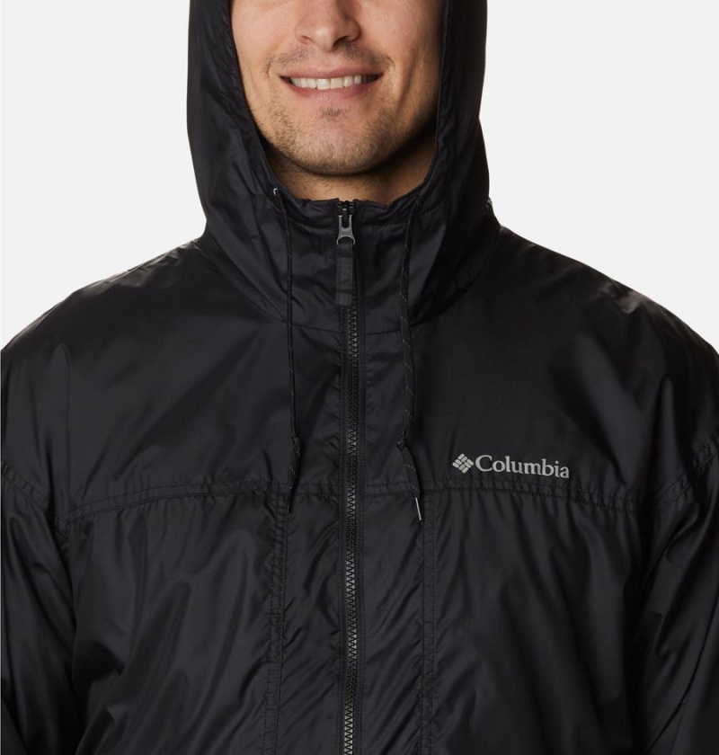 Black Columbia Flash Challenger Lined Men's Windbreaker | 20438MBYP