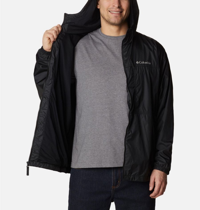 Black Columbia Flash Challenger Lined Men's Windbreaker | 20438MBYP