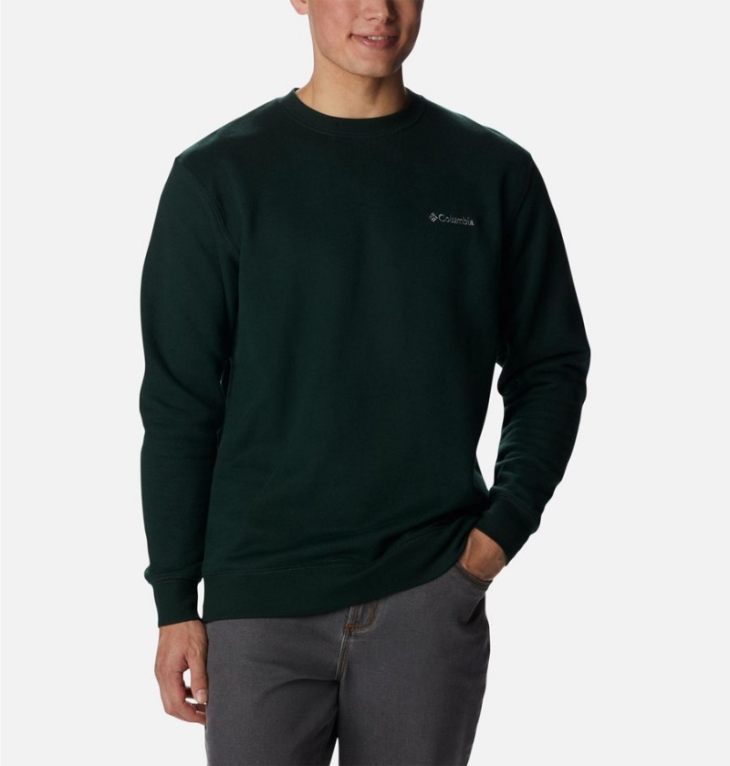 Black Columbia Hart Mountain II Crew Men's Sweatshirt | 35409YPGI