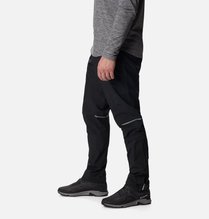 Black Columbia Hazy Trail Rain Men's Pants | 72368PGKS