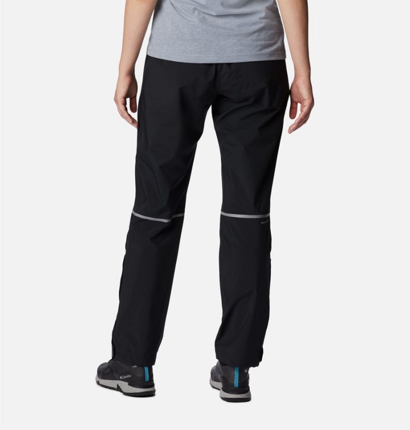 Black Columbia Hazy Trail Rain Women's Pants | 04615DJRB