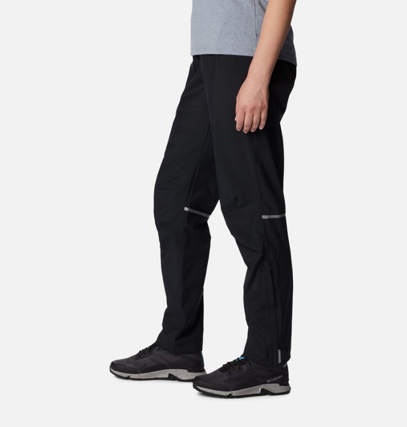 Black Columbia Hazy Trail Rain Women's Pants | 04615DJRB