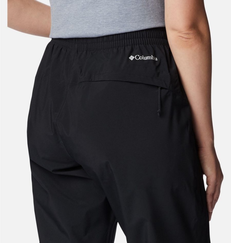 Black Columbia Hazy Trail Rain Women's Pants | 04615DJRB