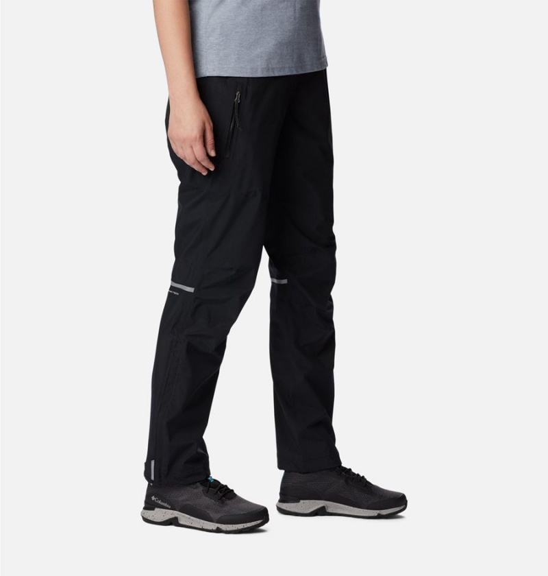 Black Columbia Hazy Trail Rain Women's Pants | 04615DJRB