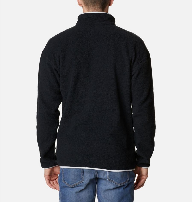 Black Columbia Helvetia Half Snap Fleece Men's Pullover | 59260TRHA