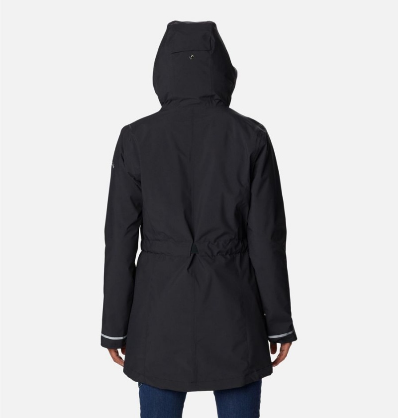 Black Columbia Here and There II Trench Women's Rain Jacket | 50613NXCS