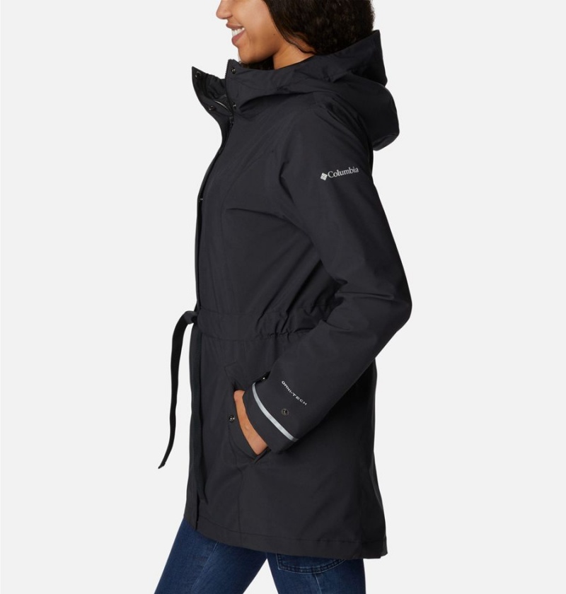 Black Columbia Here and There II Trench Women's Rain Jacket | 50613NXCS