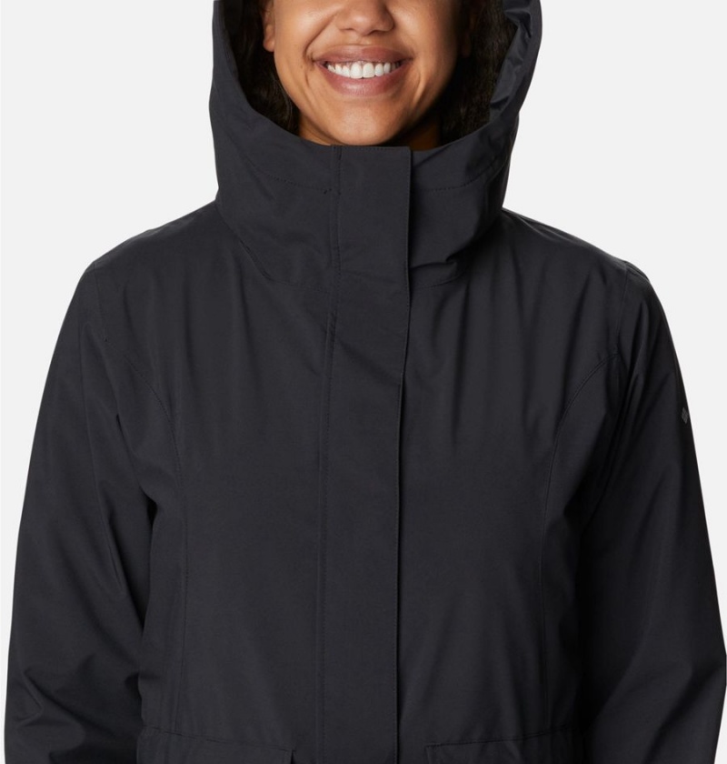 Black Columbia Here and There II Trench Women's Rain Jacket | 50613NXCS