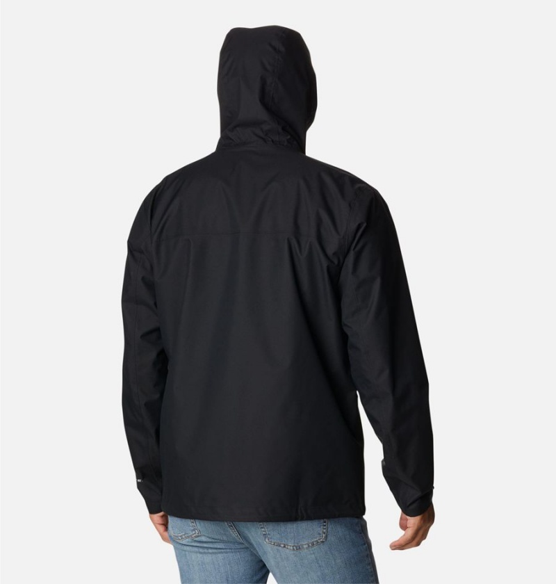 Black Columbia Hikebound Men's Rain Jacket | 34178FCGA