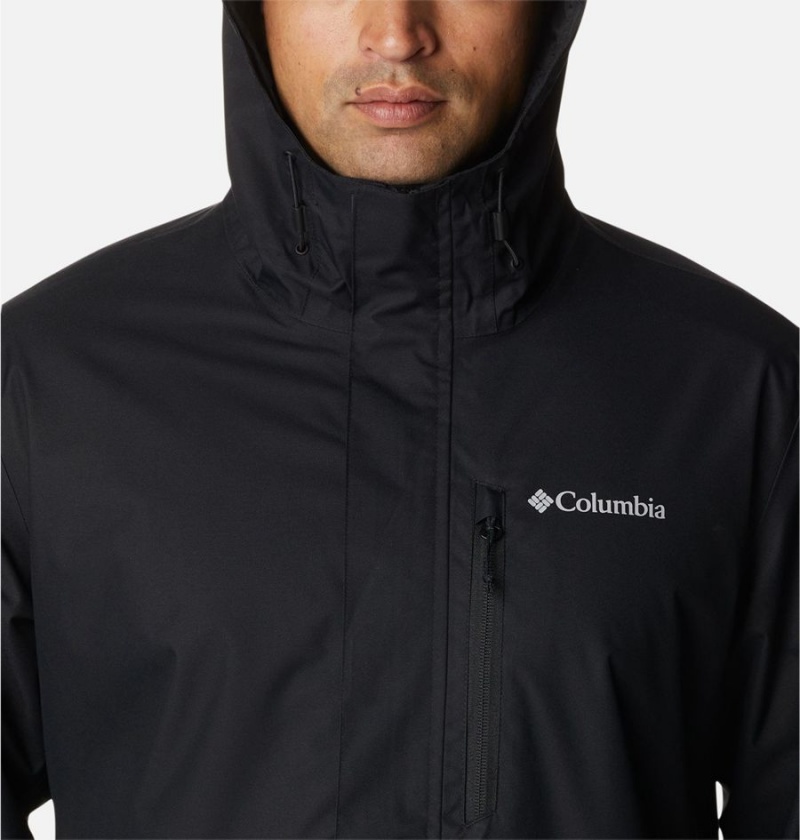 Black Columbia Hikebound Men's Rain Jacket | 34178FCGA