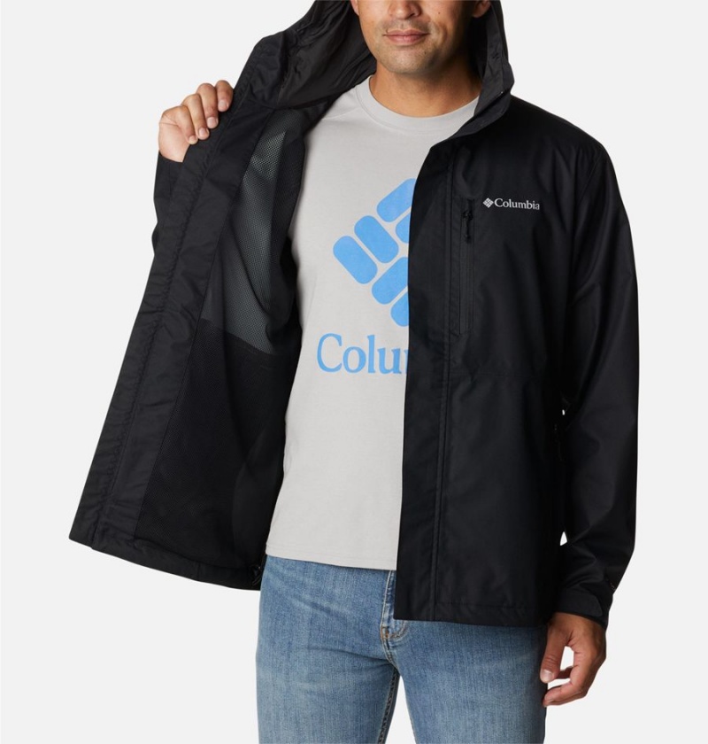 Black Columbia Hikebound Men's Rain Jacket | 34178FCGA