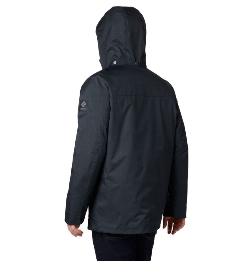 Black Columbia Horizons Pine Interchange Men's 3 In 1 Jackets | 03268BURW