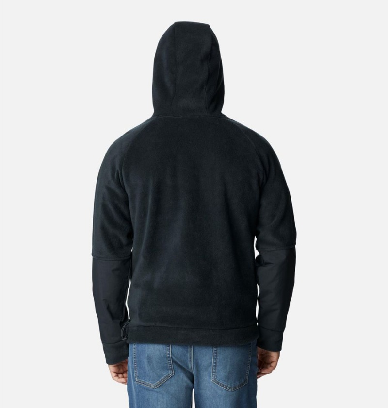 Black Columbia Hunterdon Fleece Men's Hoodie | 29413GQIU