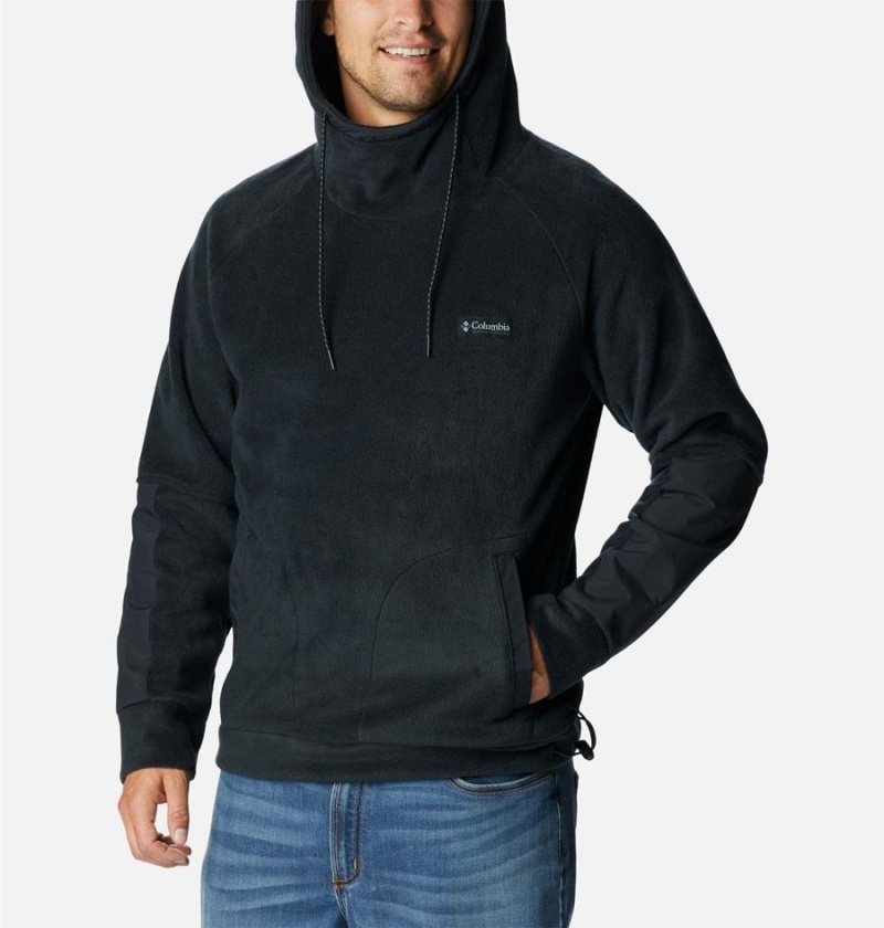 Black Columbia Hunterdon Fleece Men's Hoodie | 29413GQIU