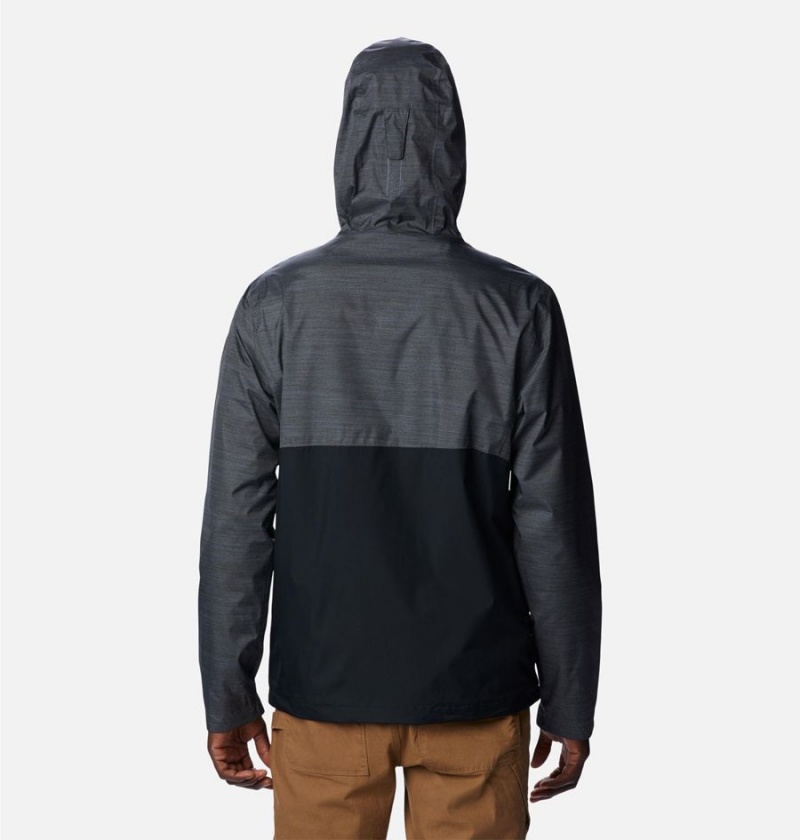 Black Columbia Inner Limits II Men's Rain Jacket | 21954DLBM