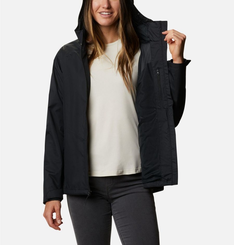 Black Columbia Inner Limits II Women's Rain Jacket | 24570EYIG