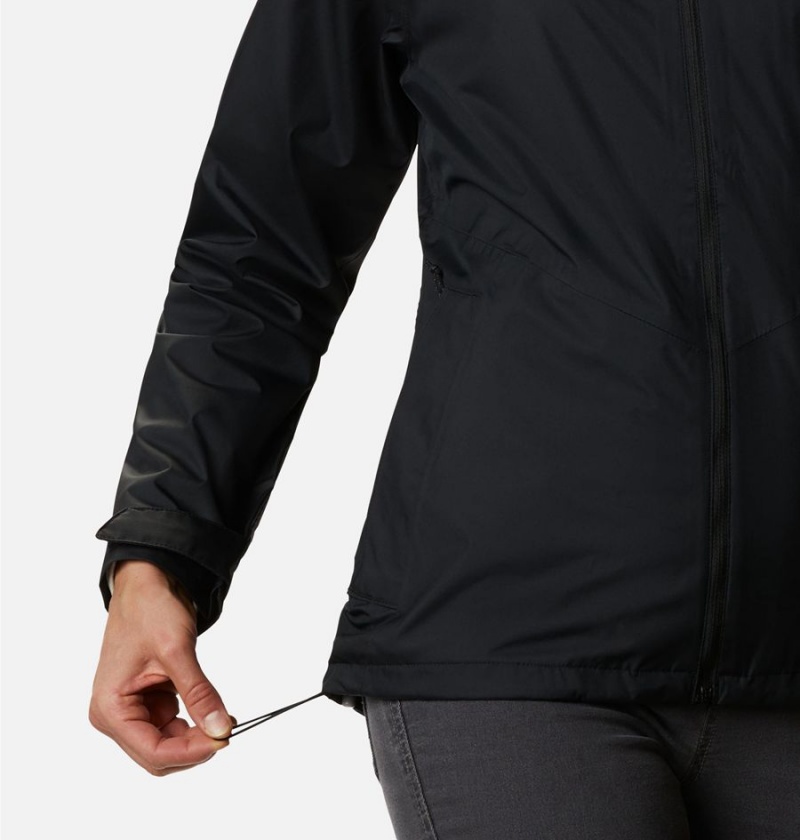 Black Columbia Inner Limits II Women's Rain Jacket | 24570EYIG