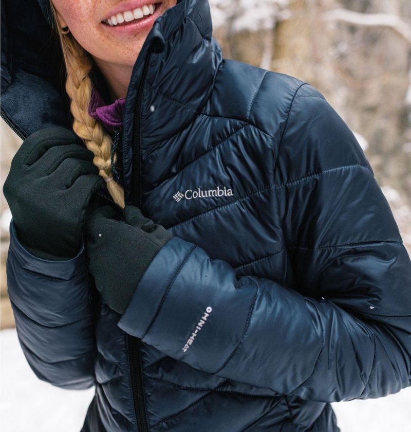 Black Columbia Joy Peak Insulated Hooded Women's Puffer Jacket | 15974DEWC