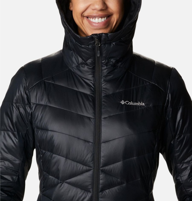 Black Columbia Joy Peak Insulated Hooded Women's Puffer Jacket | 15974DEWC