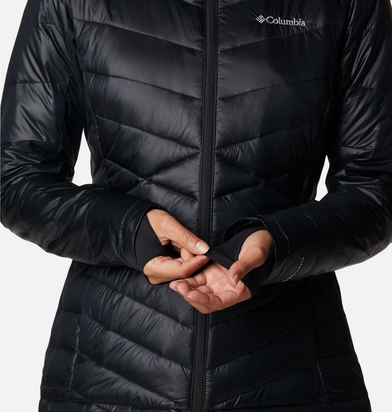 Black Columbia Joy Peak Insulated Hooded Women's Puffer Jacket | 15974DEWC