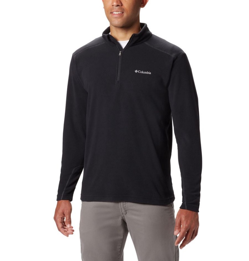 Black Columbia Klamath Range II Half Zip Fleece Men\'s Pullover | 29603OUVY