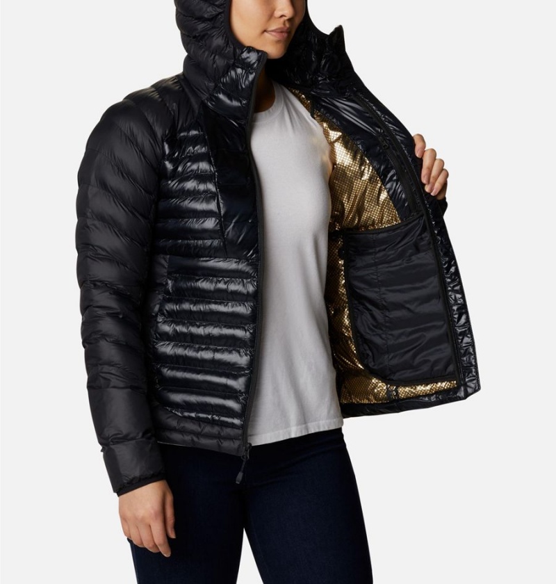 Black Columbia Labyrinth Loop Insulated Hooded Women's Puffer Jacket | 10453BPLD