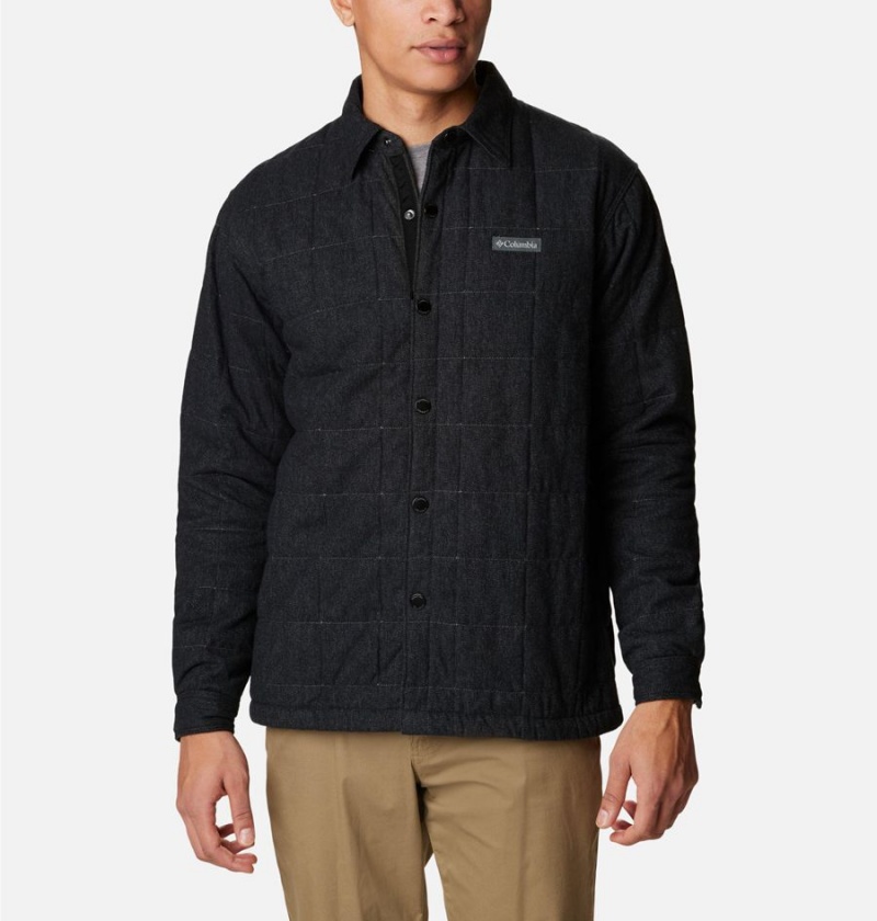 Black Columbia Landroamer Quilted Jacket Men's Shirt | 37601ZKGF