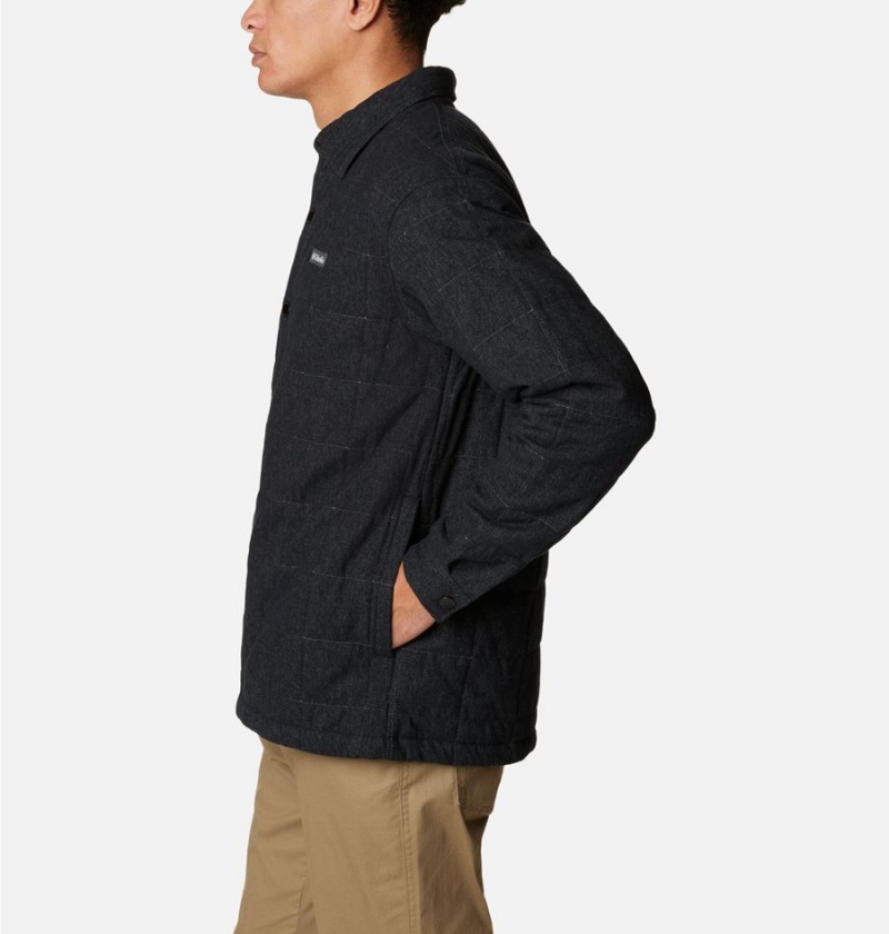 Black Columbia Landroamer Quilted Jacket Men's Shirt | 37601ZKGF