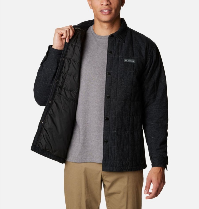 Black Columbia Landroamer Quilted Jacket Men's Shirt | 37601ZKGF