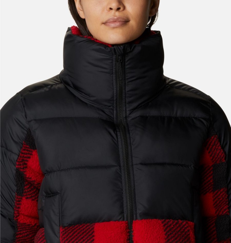 Black Columbia Leadbetter Point Sherpa Hybrid Women's Puffer Jacket | 62391CYEG