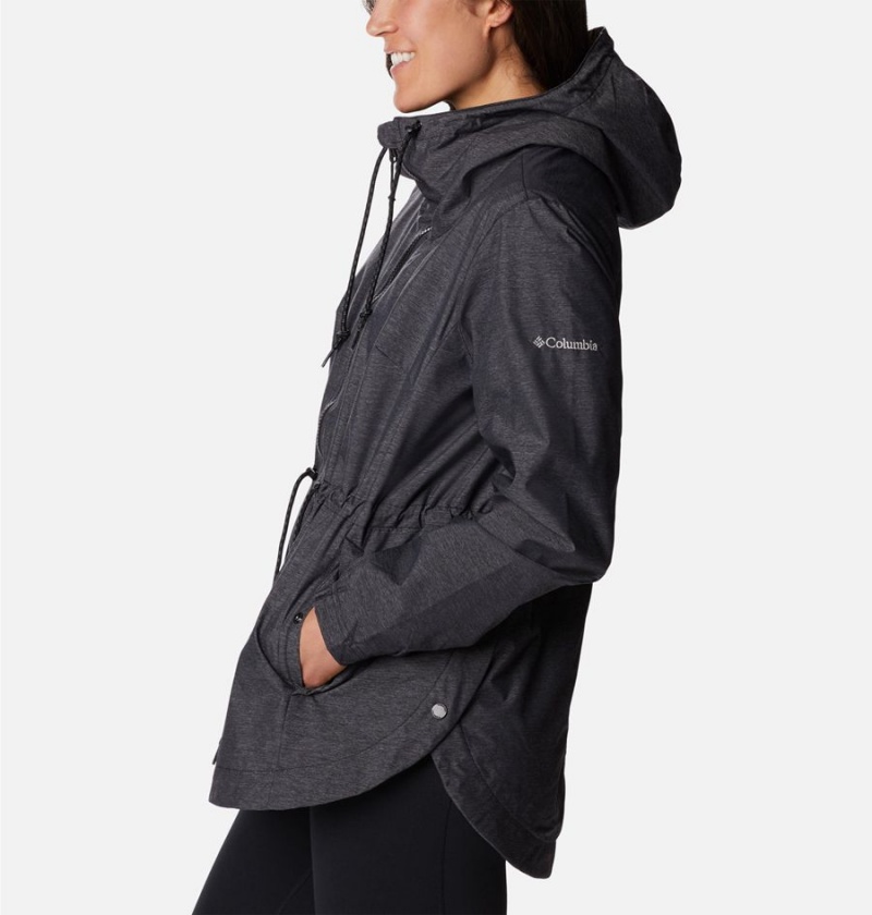 Black Columbia Lillian Ridge Shell Women's Rain Jacket | 75869JZCM