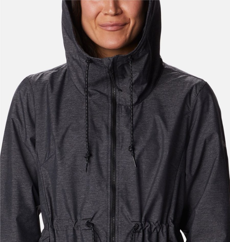 Black Columbia Lillian Ridge Shell Women's Rain Jacket | 75869JZCM