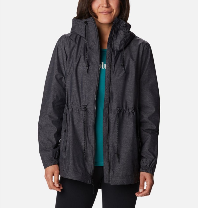 Black Columbia Lillian Ridge Shell Women's Rain Jacket | 75869JZCM