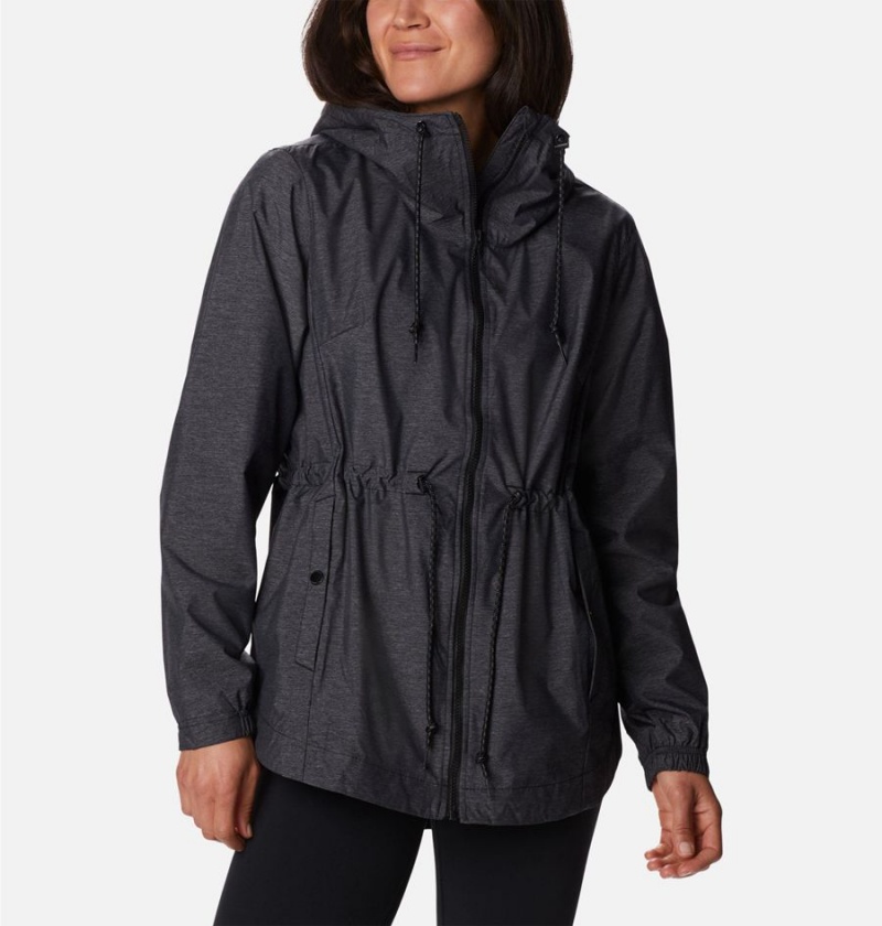 Black Columbia Lillian Ridge Shell Women\'s Rain Jacket | 75869JZCM