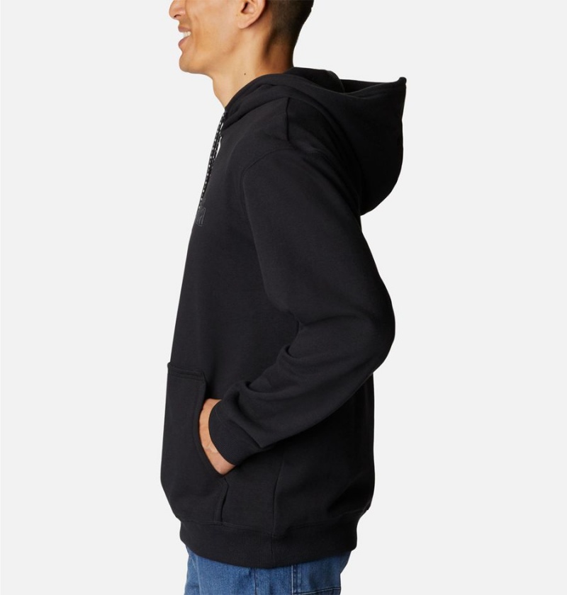 Black Columbia Lodge French Terry II Men's Hoodie | 02184EFKN