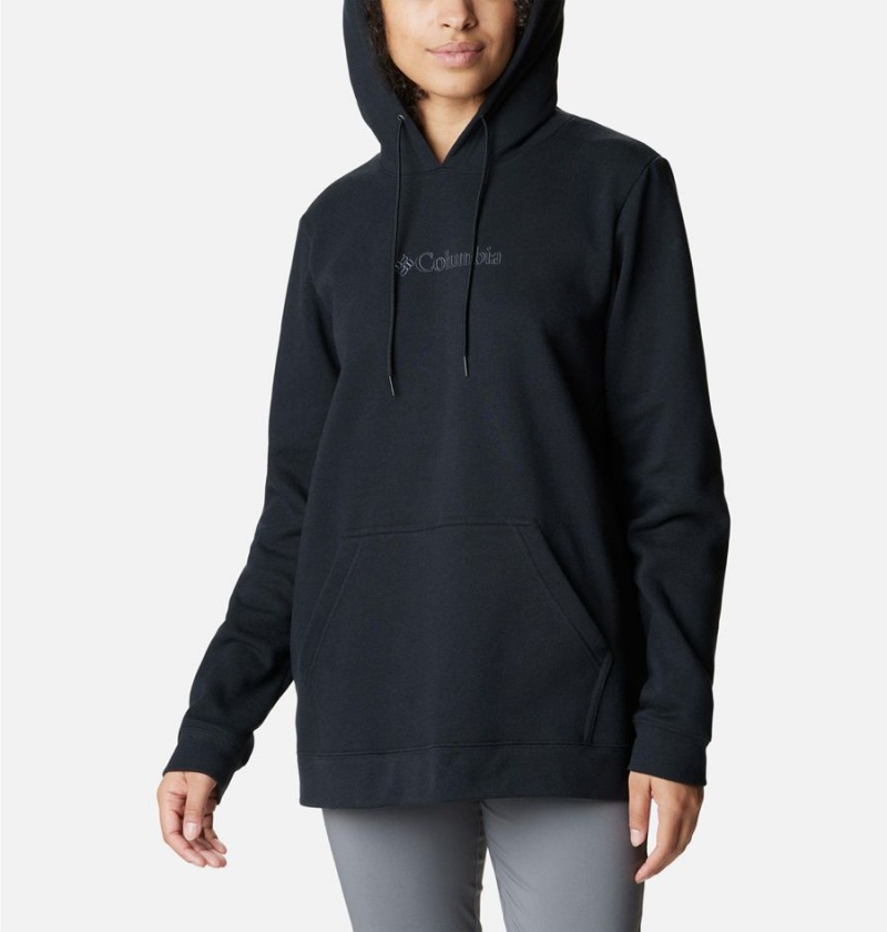 Black Columbia Logo II Women's Hoodie | 90714GVJZ