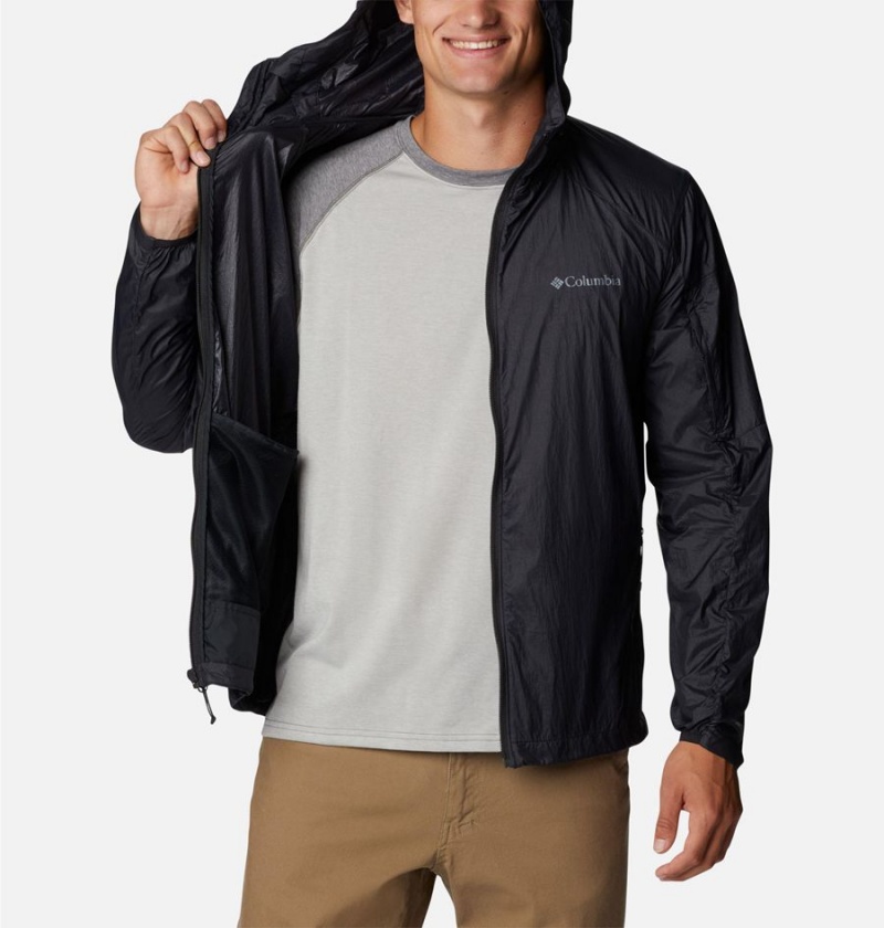 Black Columbia Loop Trail Men's Windbreaker | 95620SBRX