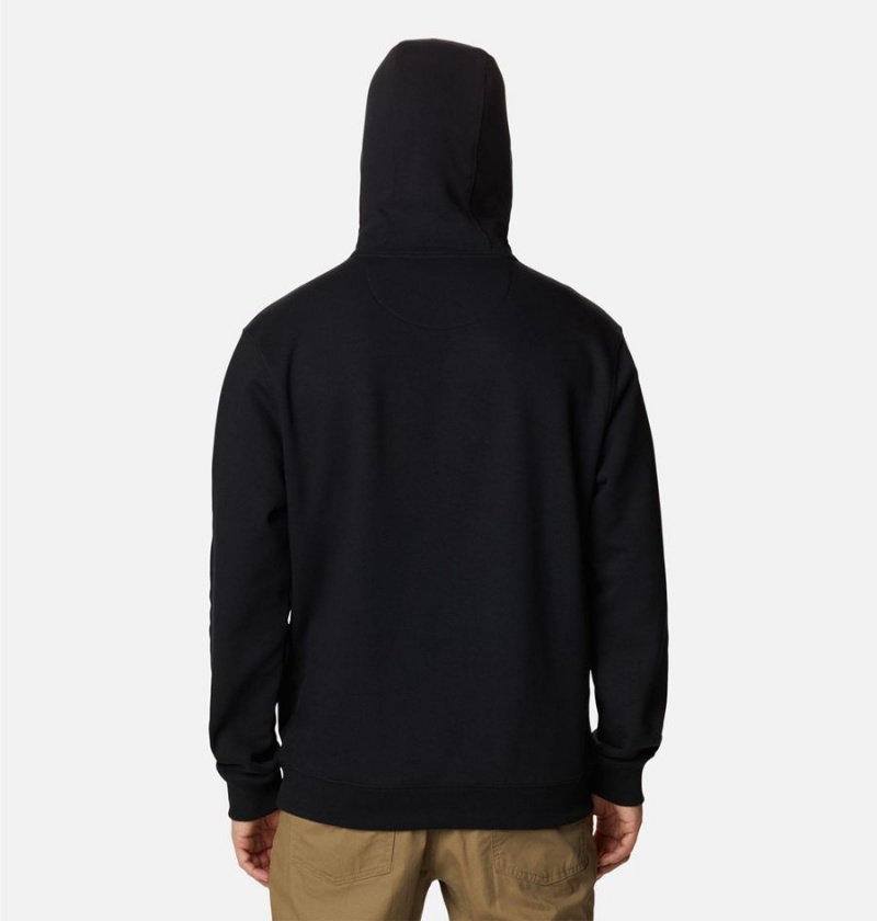 Black Columbia Marble Canyon Heavyweight Fleece Men's Hoodie | 50712COGA