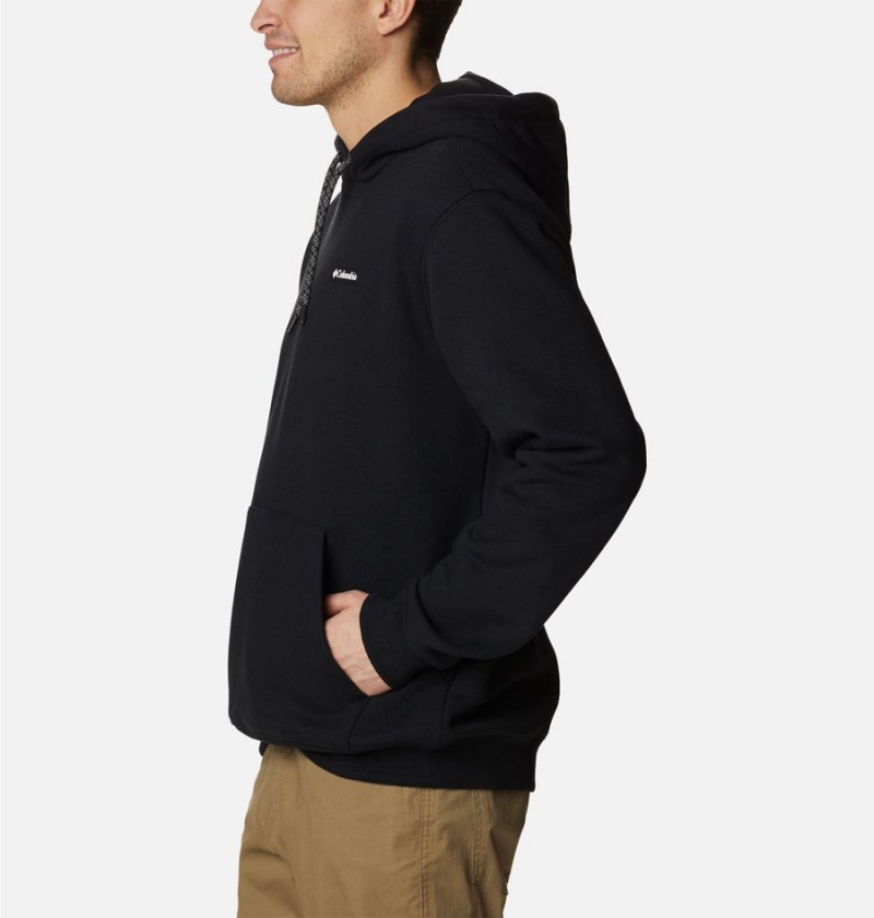 Black Columbia Marble Canyon Heavyweight Fleece Men's Hoodie | 50712COGA